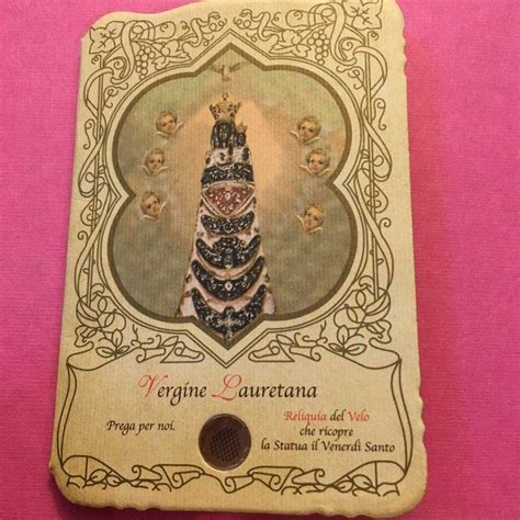 Our Lady Of Loreto Virgo Lauretana Holy Card Wrelic Aviator Catholically