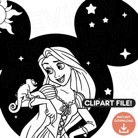 Rapunzel Svg Tangled Svg Disneyland Ears Svg Princess Svg Etsy Polska