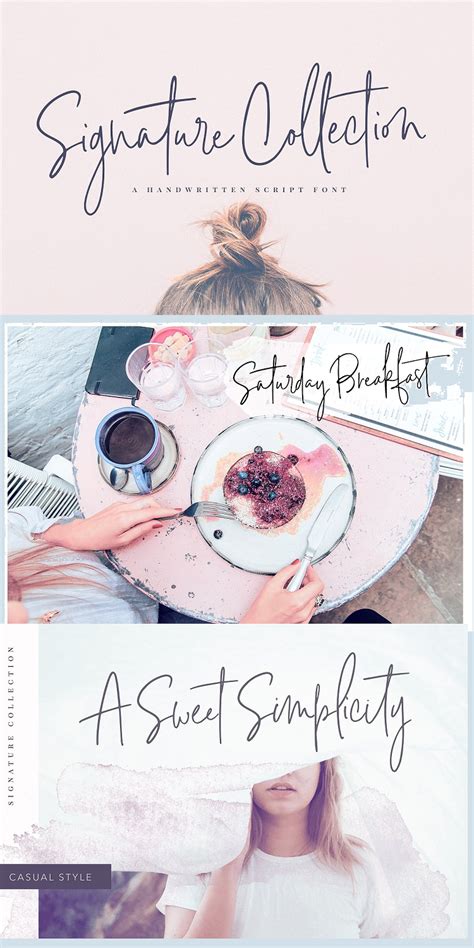 Signature Collection Script Font | Graphic design brochure, Website ...