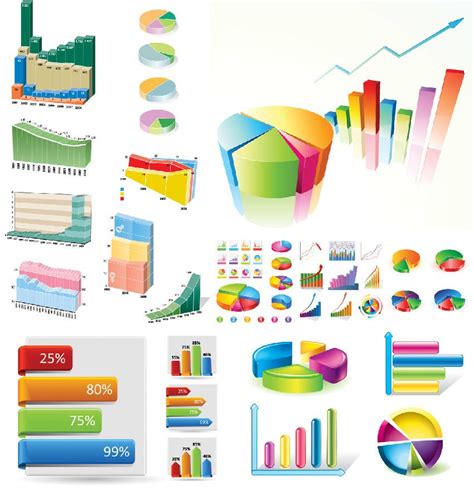 Creative Statistic Charts Infographic Set Vector Download