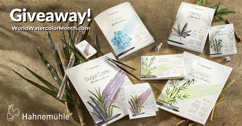 WORLD WATERCOLOR MONTH GIVEAWAY Hahnemühle Natural Line Papers 190