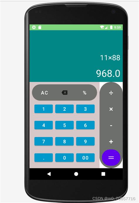 【android】安卓野路子学习项目之android计算器（一）——界面布局android Studio编写计算器布局 Csdn博客
