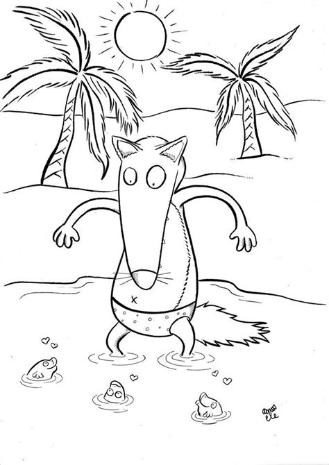 Le coloriage à faire à la plage Wolf Coloring Books Coloring Pages