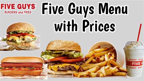 Five Guys Menu With Prices 2025 Usa [updated]