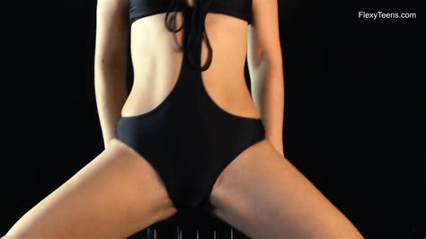 Naked Gymnast Kim Nadara Doing Gymnastics On Chair