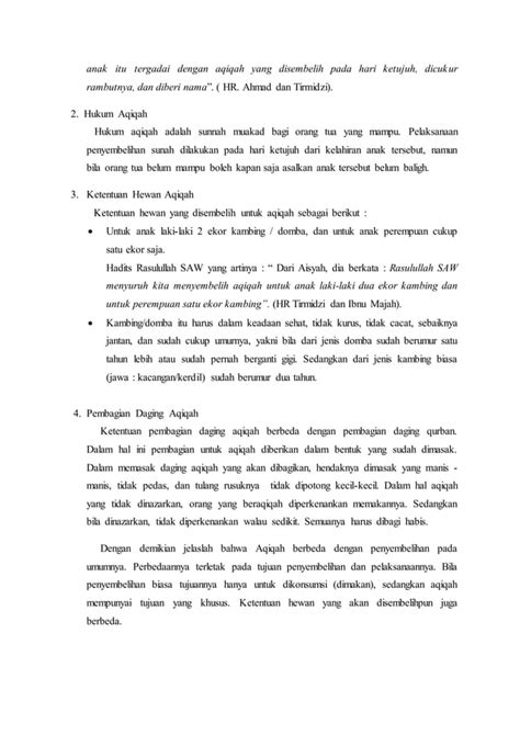 Penyembelihan Hewan Qurban Dan Aqiqah Pdf