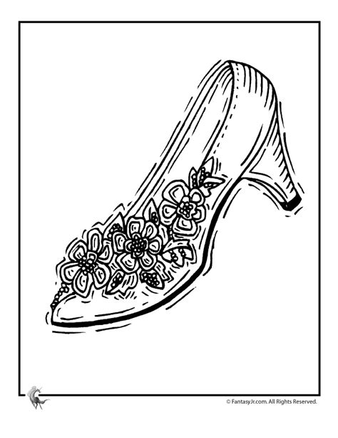 Cinderella Glass Slipper Clip Art Black And White