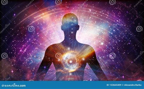 Universo Do Homem Meditação Cura Feixes De Energia Do Corpo Humano