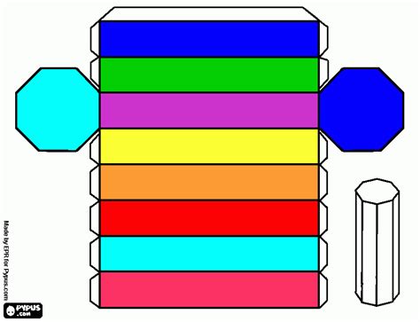 Prisma Octagona Para Colorear Prisma Octagona Para Imprimir