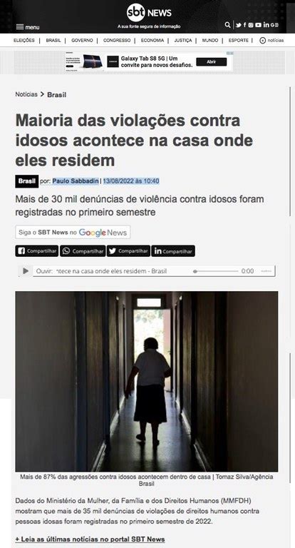 Juíza do TJDFT destaca violência contra os idosos no SBT News