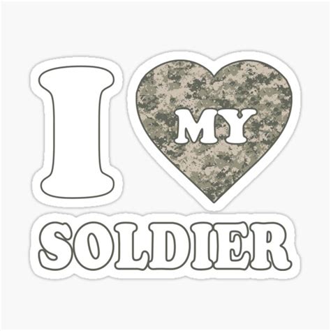 I Love My Soldier Stickers Redbubble