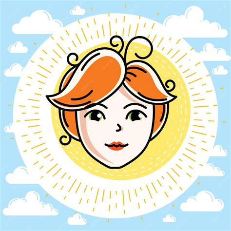 Premium Vector Beautiful Women Face Human Head Vector Redhead