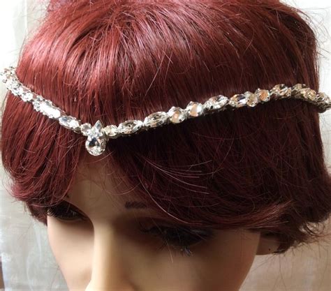 Crystal Forehead Band With Swarovski Crystals V Shape Etsy UK Bride