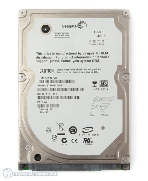 PS3 - Festplatte / HDD Hard Drive 40GB (für PS3/Slim/Super Slim ...