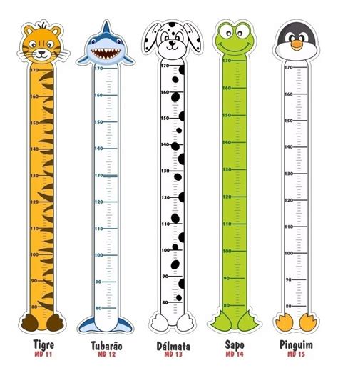 Adesivo Régua Altura Crescimento Decorativa mede Até 170 Cm