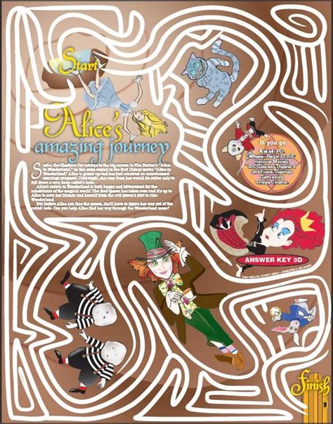 Free Printable Alice In Wonderland Maze Alice In Wonderland Steampunk Alice In Wonderland