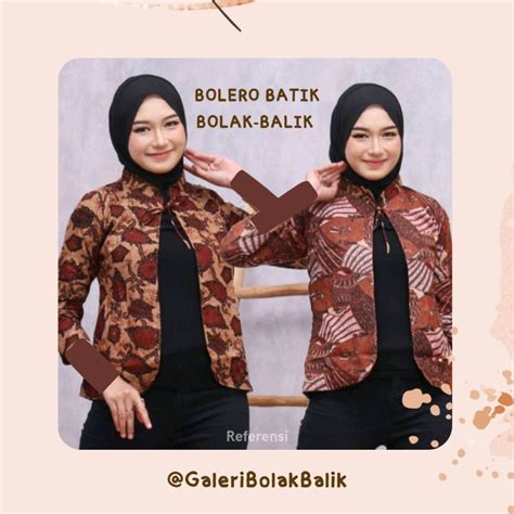 Jual Bolero Batik Bolero Batik Bolak Balik Blazer Bolak Balik