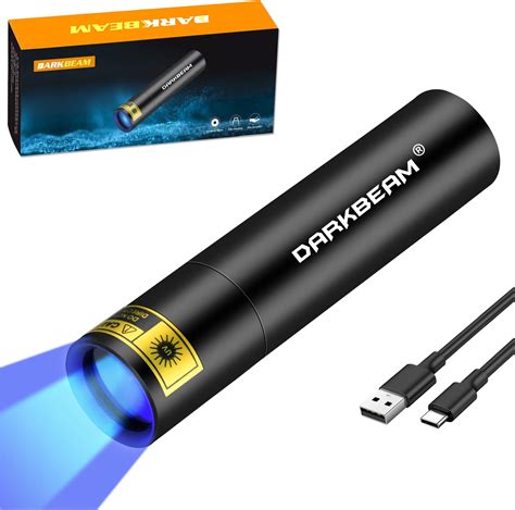 Darkbeam Uv Black Light Flashlight Mini Nm Rechargeable Usb Strong