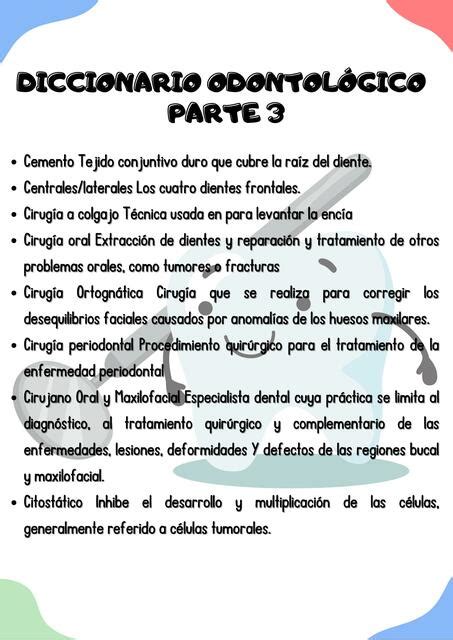 Diccionario Odontológico Parte 3 Alan Díaz Udocz