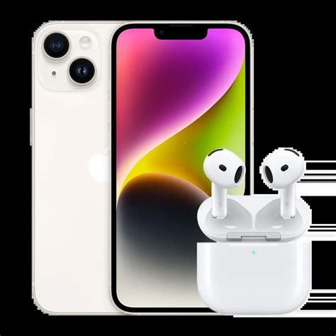 Apple Bundle iPhone 14 128 Go Bleu AirPods 4 USB C Livré demain