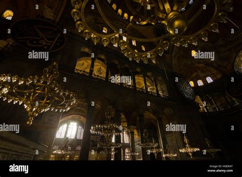 Hagia Sophia Mosque interior in Istanbul, Turkey Stock Photo - Alamy