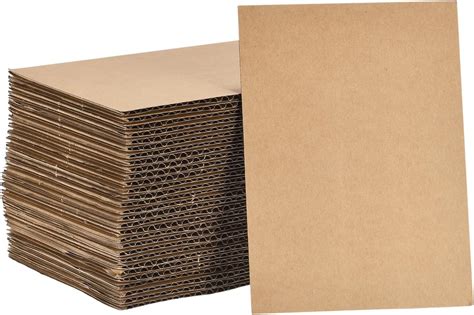 Meccanixity 100 Pack 5 X 7 Corrugated Cardboard Sheets 1 8 Thick Flat Cardboard