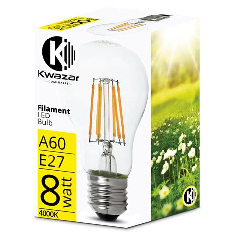 Żarówka Led E27 Filament 8w 800lm Edison Ozdobna Neutralna 360