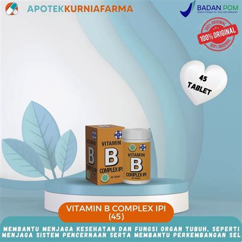 Jual Vitamin B Complex Ipi Isi 45 Shopee Indonesia