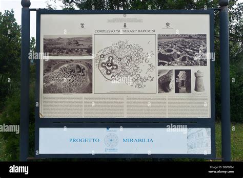 a topographic map of the nuraghi site at Barumini, Cagliari province, Sardinia, Italy Stock ...