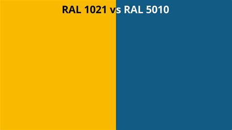 Ral 1021 Vs 5010 Ral Colour Chart Uk