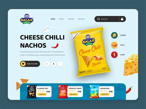 Balaji Wafers Landing Page by Vinay Tekwani on Dribbble