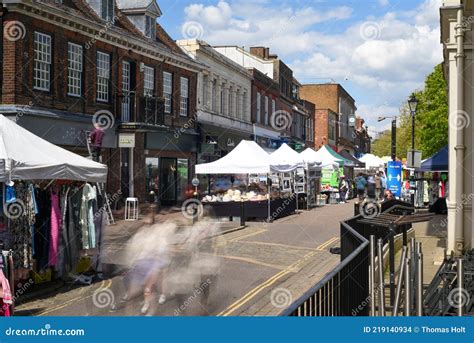 St Albans-UK - 19 May 2021 - People Shopping and Walking on Busy Retail ...