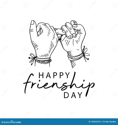 Happy Friendship Day Greeting Card. Stock Vector - Illustration of ...