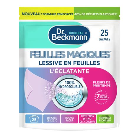 Dr Beckmann FEUILLES MAGIQUES Lessive en feuilles L ÉCLATANTE Format