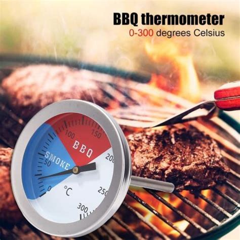 Stainless Steel BBQ Smoker Grill Thermometer Outdoor Barbecue