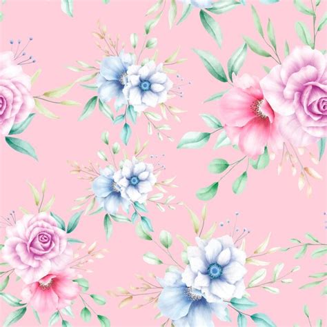 Premium Vector Beautiful Flower Seamless Pattern