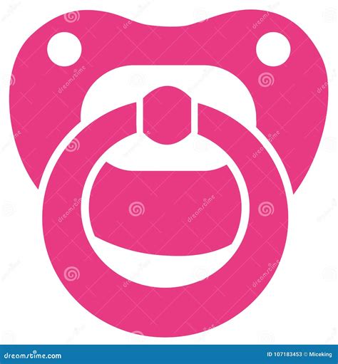 Pink Baby Girl Pacifier Stock Vector Illustration Of Logo 107183453