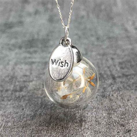 Pusteblumen Kette Sterling Silber Wish W Nsch Dir Was Halsketten