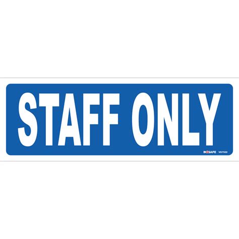 Staff Only Sign Printable Free