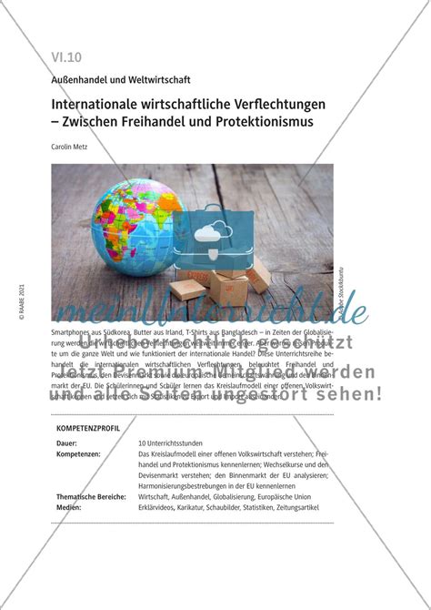 Internationale Wirtschaftliche Verflechtungen Meinunterricht