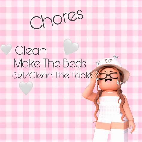 Aesthetic Bloxburg Chores List