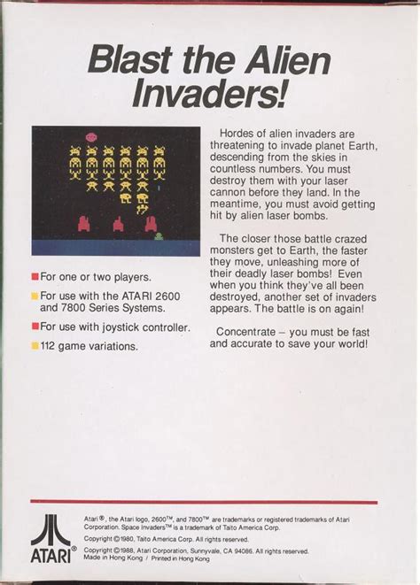 Atariage Atari Space Invaders Atari