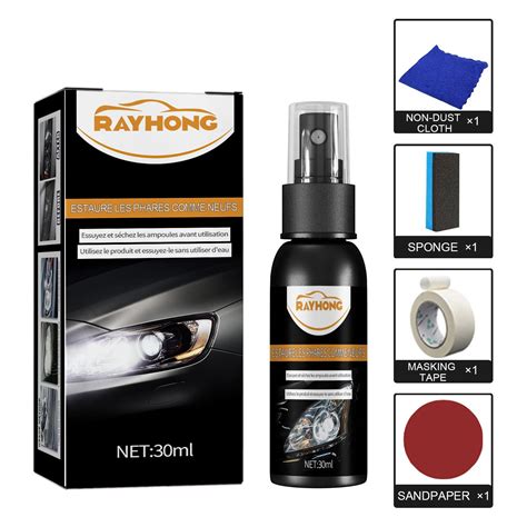 30ml Car Headlight Restoration Spray Scratch Remover Refresher For LED