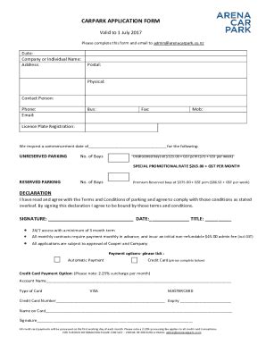 Fillable Online Parking Form Fill Online Printable Fillable Blank