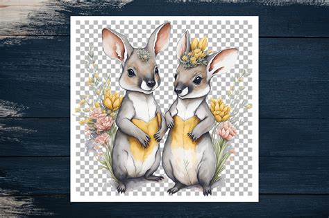 About Wallaby Couple Watercolor Graphic By Creative Designs · Creative