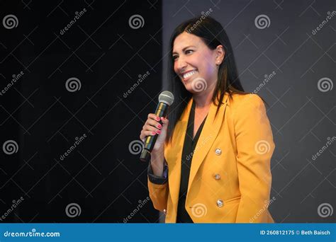 Cassy Garcia At Campaign Event In San Antonio Texas Editorial Image