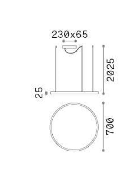 Ideal Lux Oracle Slim Sp D Round K On Off Bk