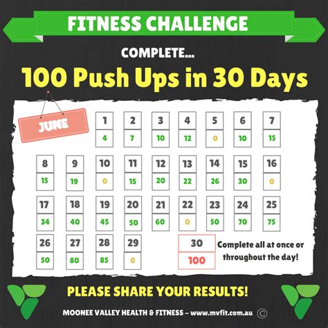 30 Day 100 Pushup Challenge