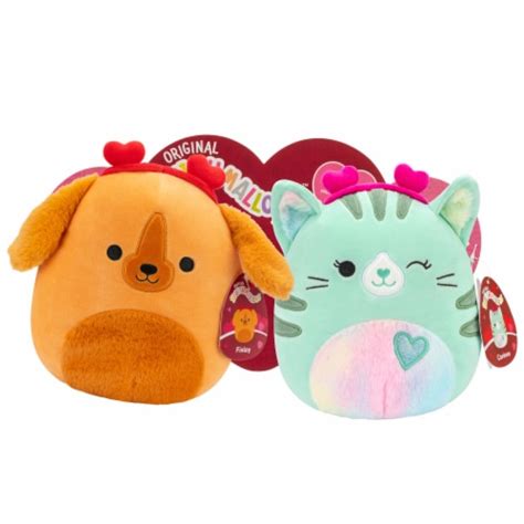 Squishmallows 8" Valentine's Day Dog and Cat Pair Plush Toy, 8 in - Fry ...