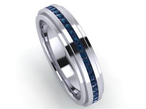 Alexandrite Mens Wedding Rings Mens Wedding Bands White Gold Wedding